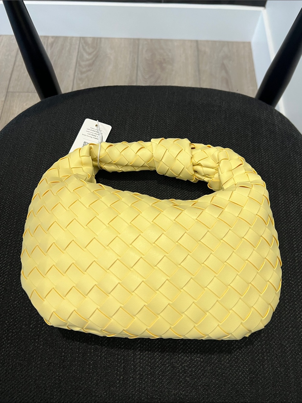 Butter Yellow Woven  Bag - GIFTABLE